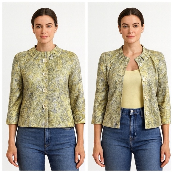 People Like Frank Metallic Green Swing Jacket - Picture 7 of 7